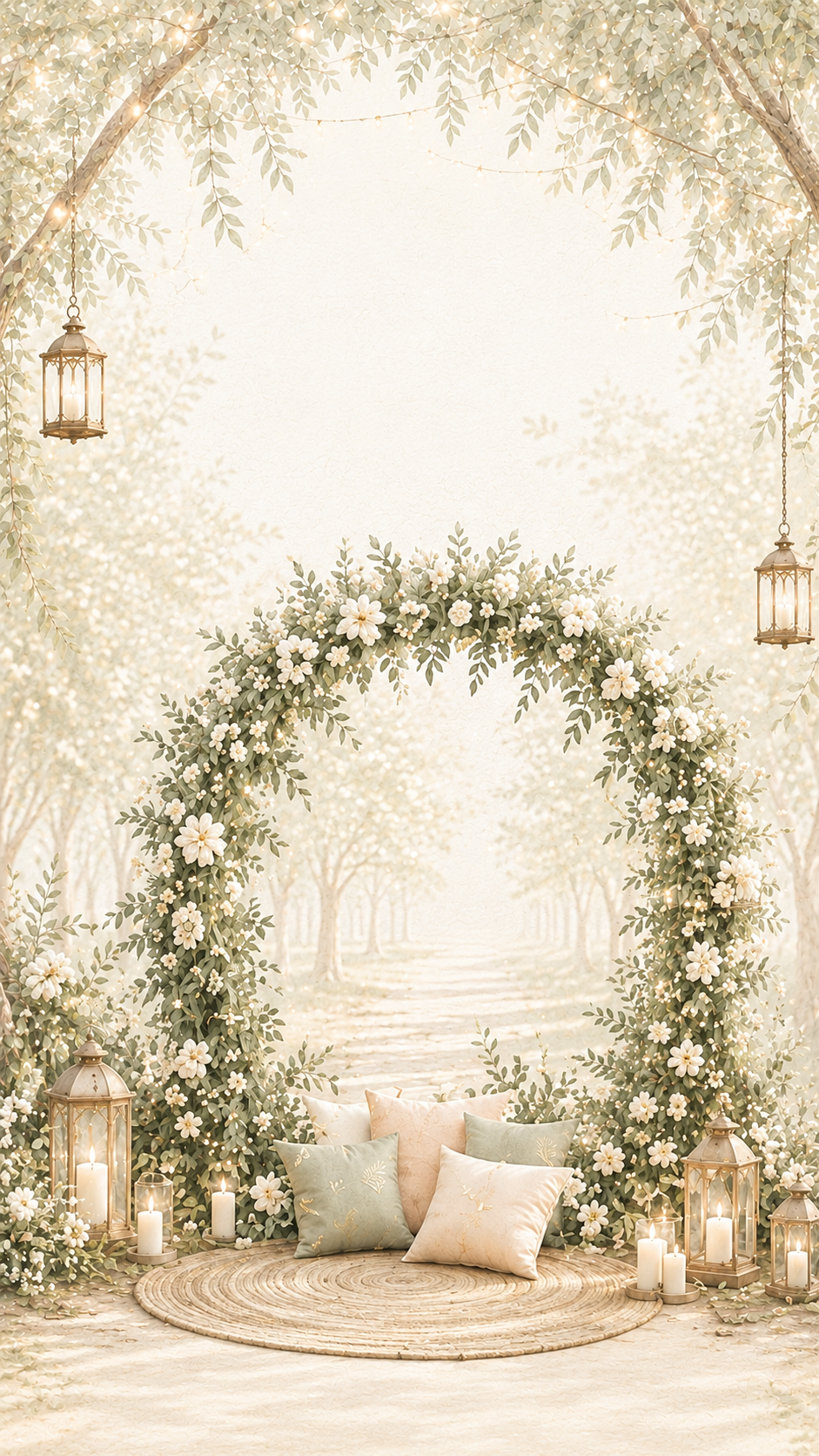 Floral garden arch
